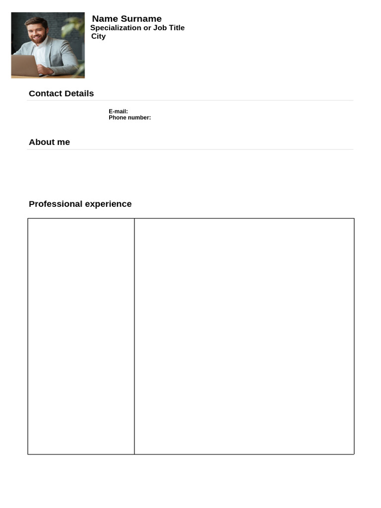 CV Template for ejobs.ro Applications | PDF