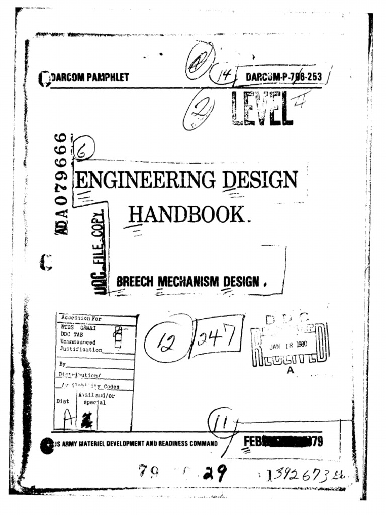 Breech Mechanism Design Handbook | PDF | Projectile Weapons | Projectiles