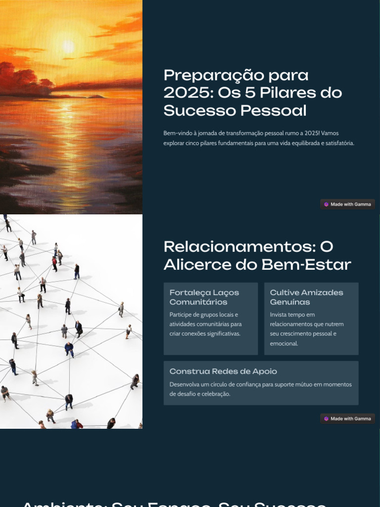 5 Pilares para Sucesso Pessoal em 2025 | PDF | Orçamento | Vida