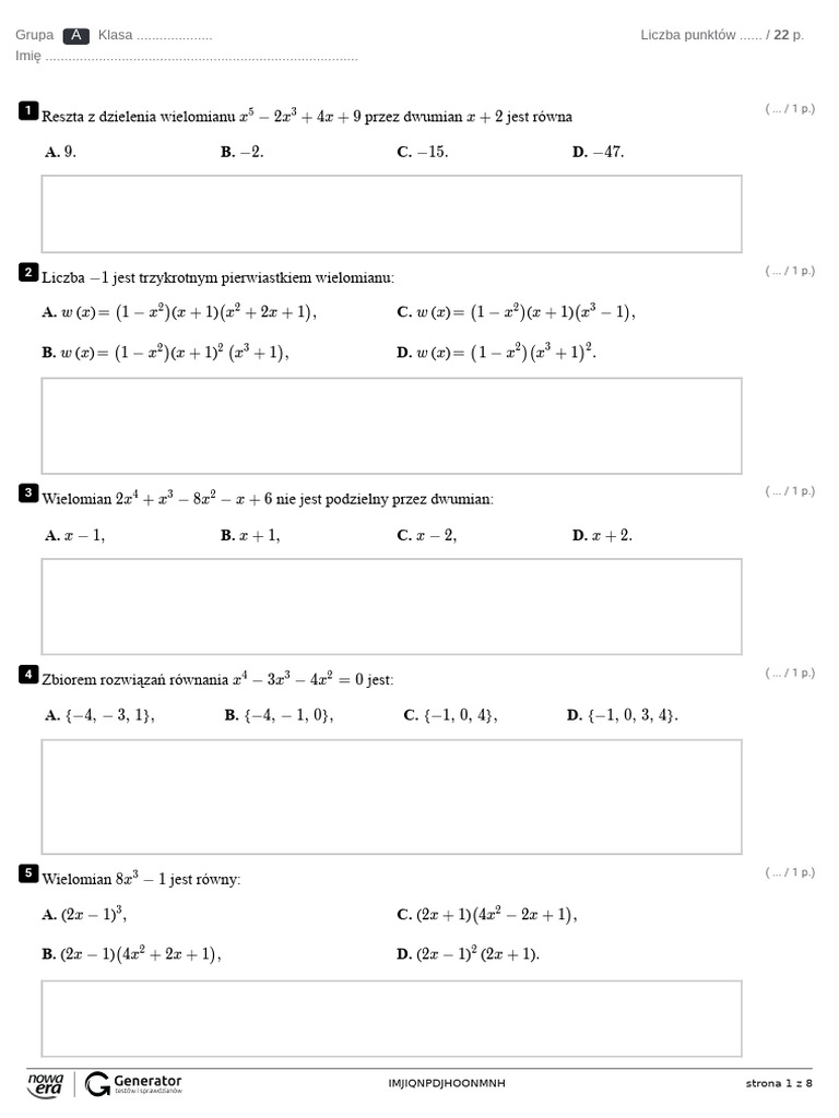 WIELOMIANY Test %E2%80%93 ekowydruk | PDF