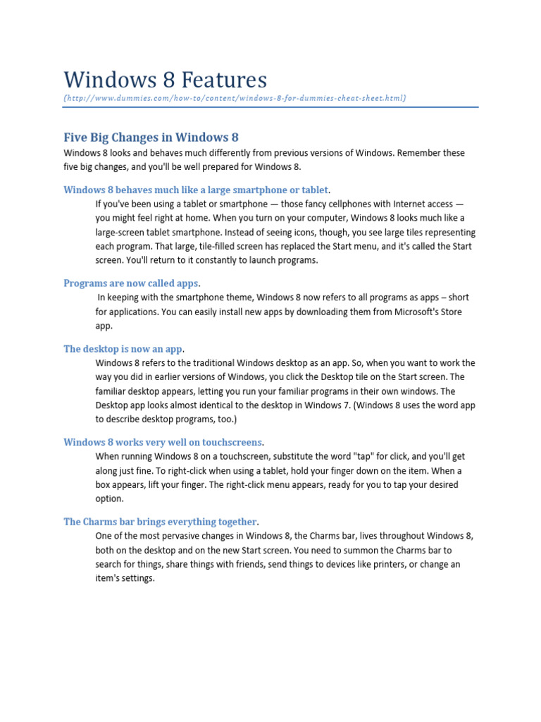 Windows 8 Features (1) | PDF | Microsoft Office | Windows 8