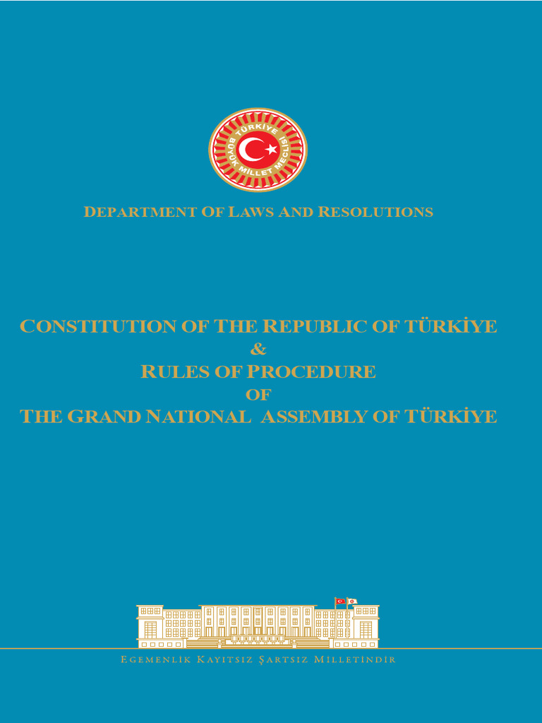 Türkiye Constitution and Assembly Rules | PDF | Detention (Imprisonment ...