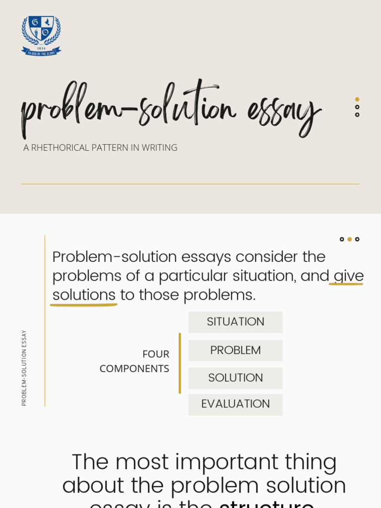 Problem-Solution Essay Guide | PDF | Essays | Cognition