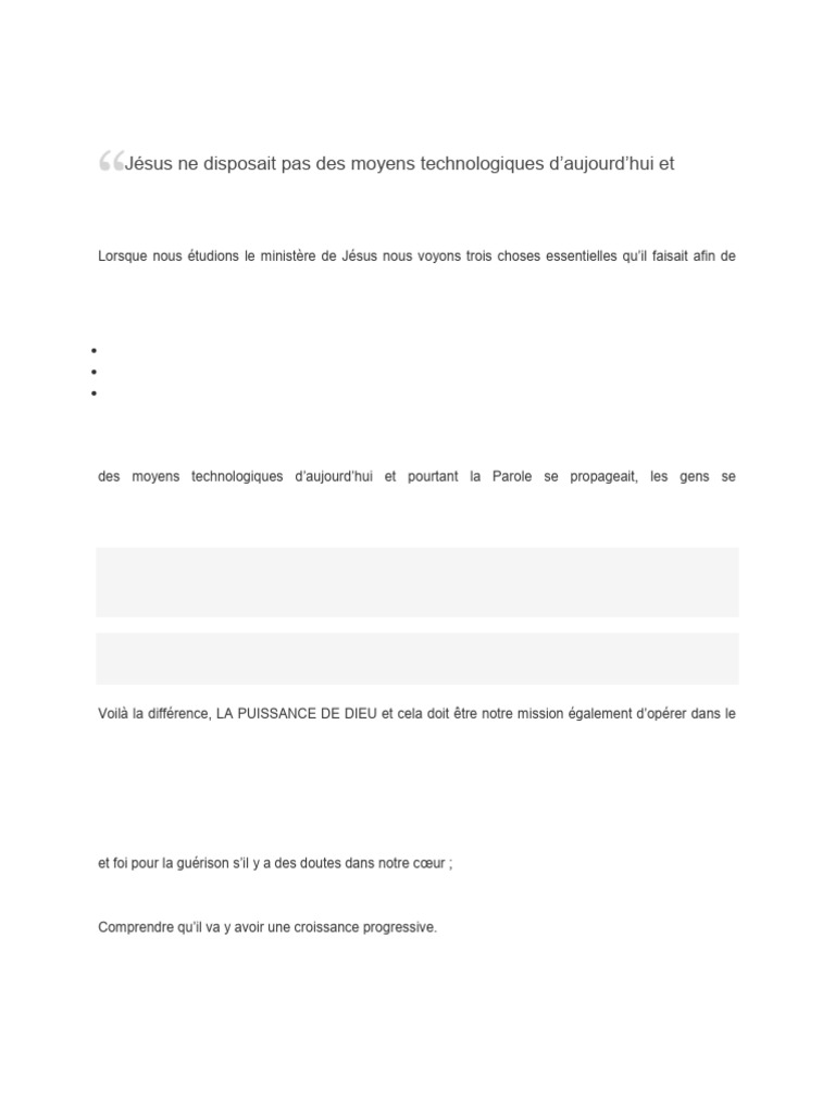 La puissance de la foi et guérison divine | PDF | Dieu | Doctrines et ...