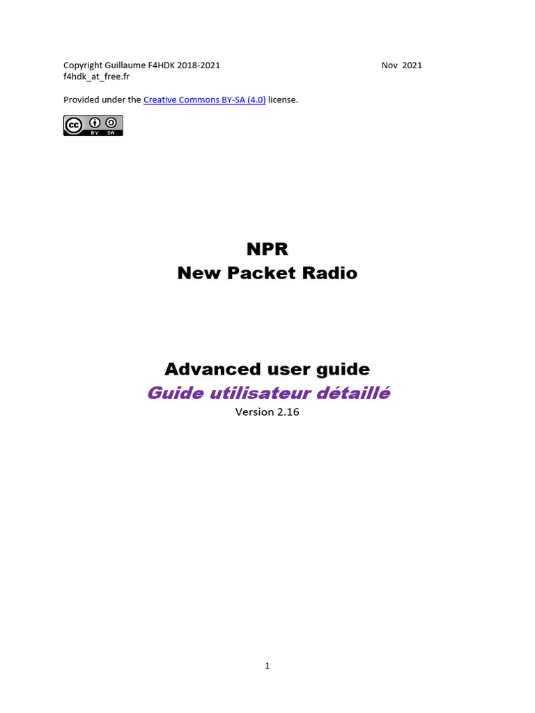 NPR_advanced_guide_v2.16 | PDF | Sans fil | Transmission des données