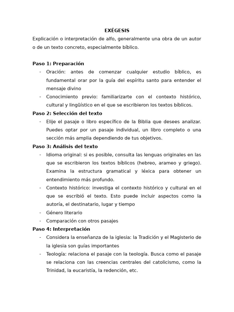 Guía para la Exégesis Bíblica | PDF