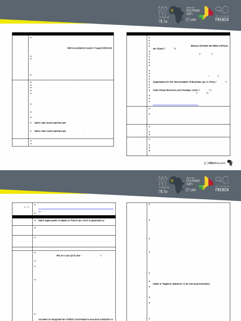 Picture of Business Overview and Risks in Mali | PDF | Corporate Tax | Capital ...
