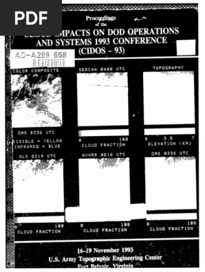 Cloud Impacts on DOD Operations Conference | PDF | Lidar | Simulation