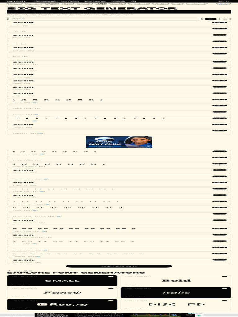 Big Text Generator for Social Media | PDF | Communication Design | Writing