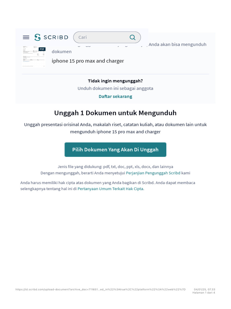 Unggah Dokumen di Scribd untuk Unduh | PDF