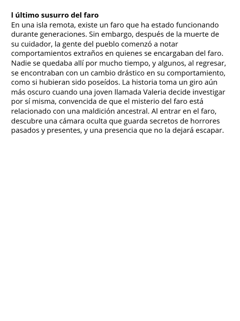 L Último Susurro Del Faro | PDF