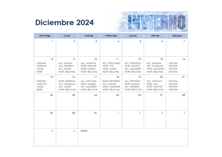 Cronograma 3ra Semana de Diciembre 2024 | PDF