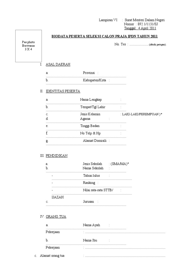 Contoh Surat Pernyataan Orang Tua Sebagai Penjamin ...