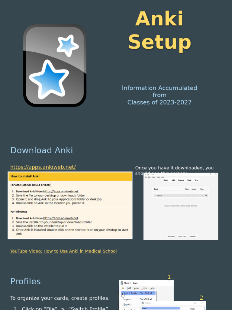 Anki Setup Guide for NYIT Students | PDF | World Wide Web | Internet & Web
