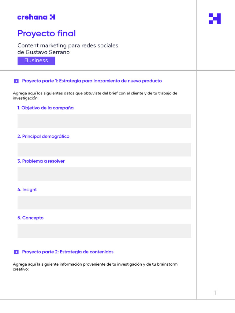 Plantilla para El Proyecto Final | PDF