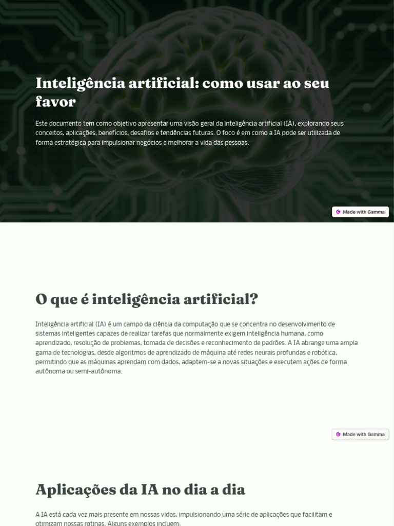 Inteligência Artificial: Impactos e Aplicações | PDF | Inteligência ...