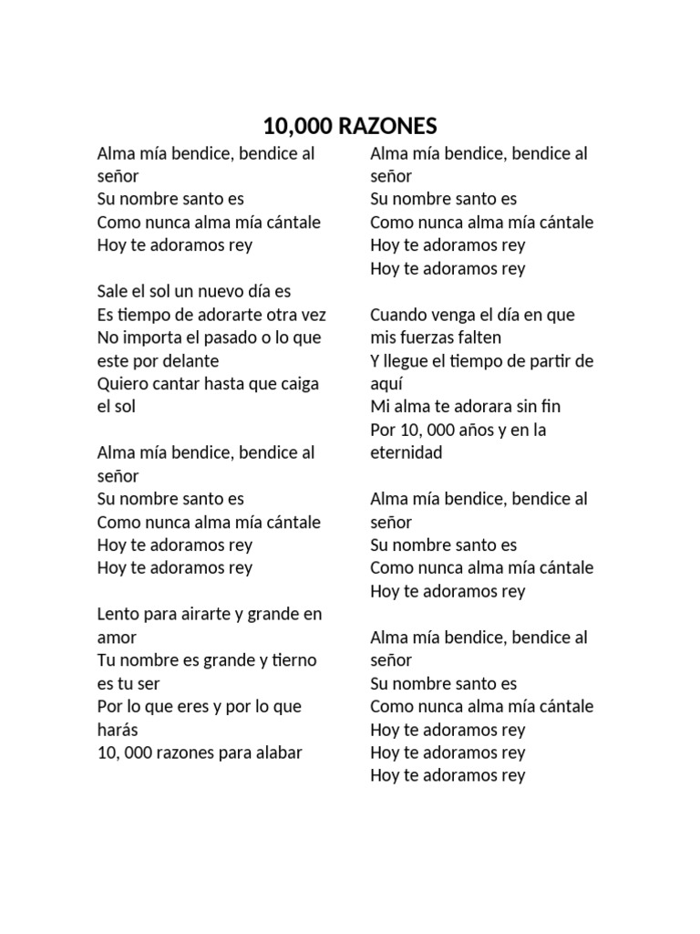 10,000 Razones para Alabar a Dios | PDF