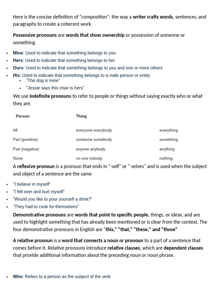 English Reviewer Pdf Grammatical Number Pronoun