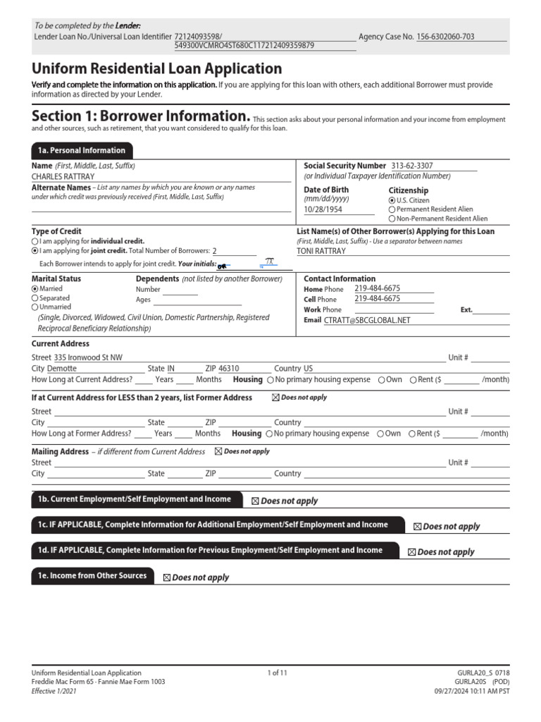 Uniform Residential Loan Application Guide | PDF | Race And Ethnicity ...