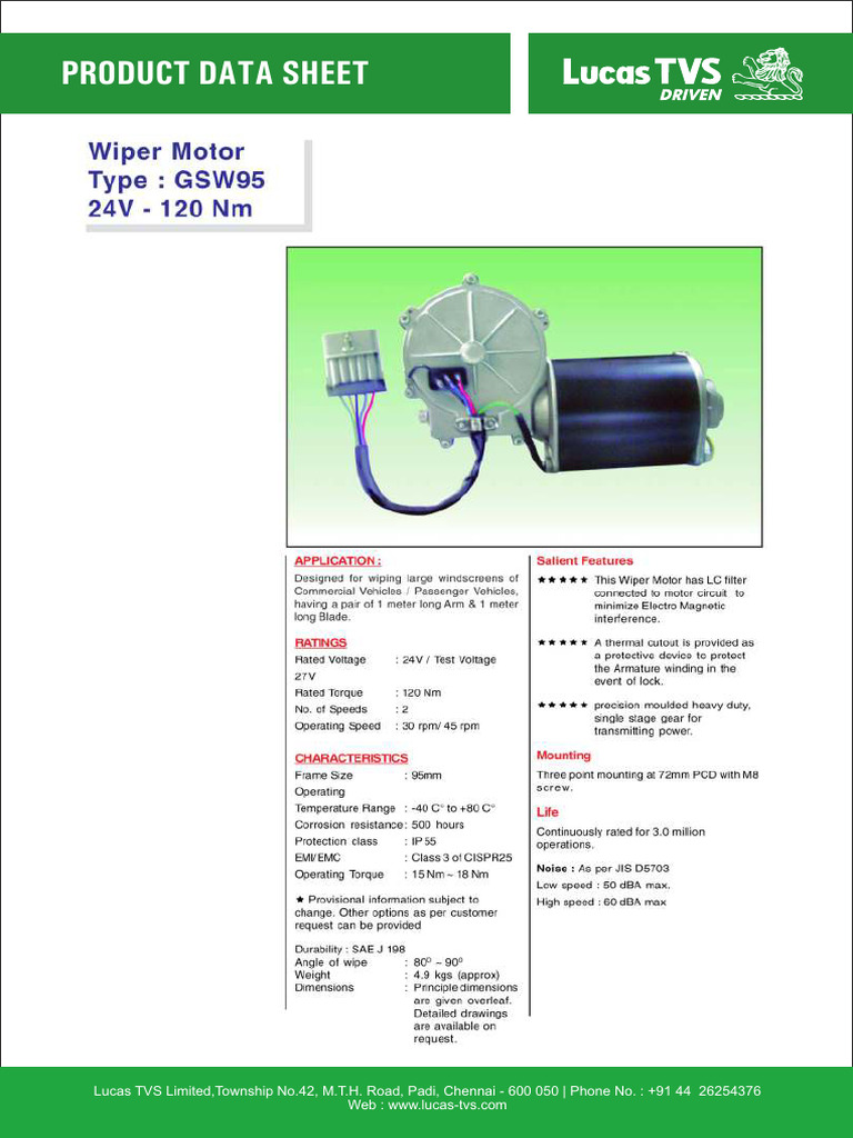 lucas-tvs-wiper-motor | PDF