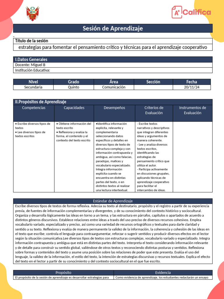 Fomentar el Pensamiento Crítico en Clase | PDF | Aprendizaje ...