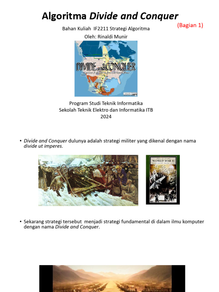 Algoritma Divide and Conquer dalam Pemrograman | PDF