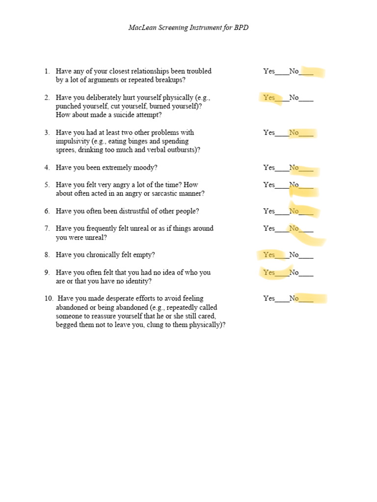 McLean Screening | PDF