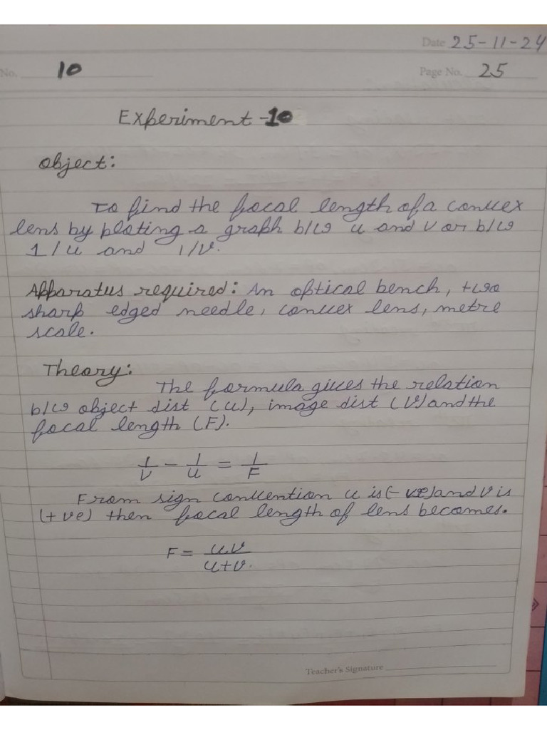 Physics Practical 10 | PDF