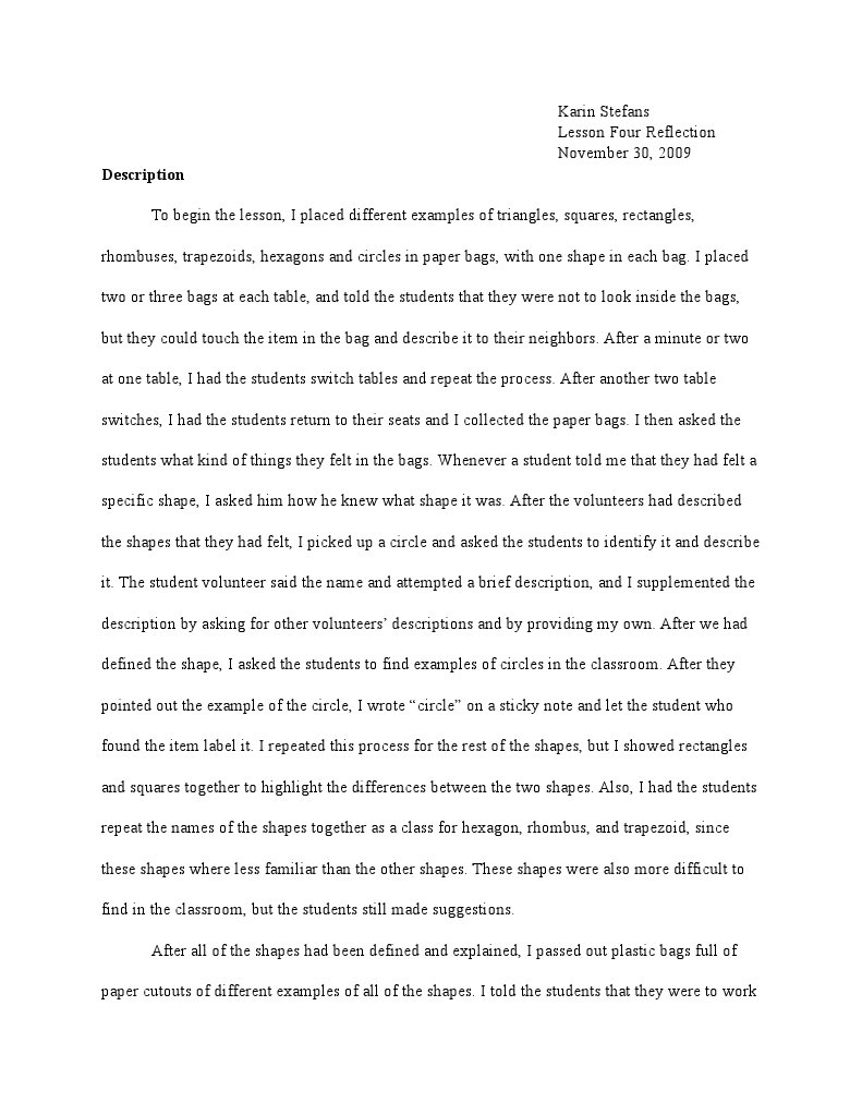 geometry lesson reflection | Rectangle | Shape