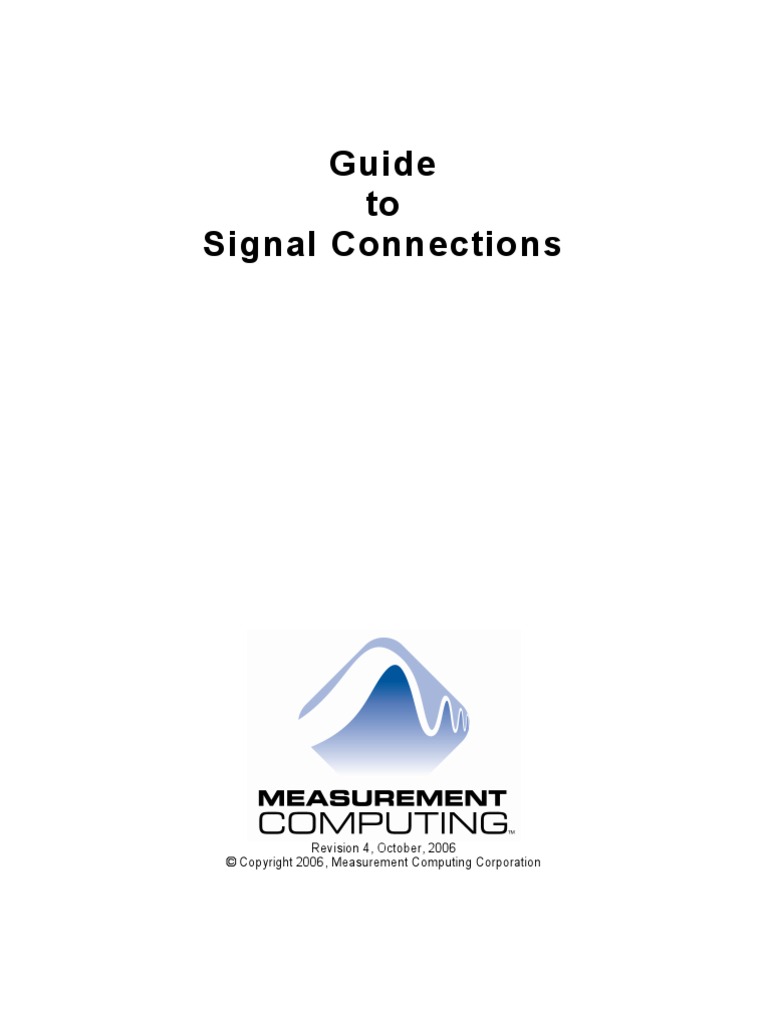 Guide To Signal Connections: Revision 4, October, 2006 | PDF | Low Pass ...