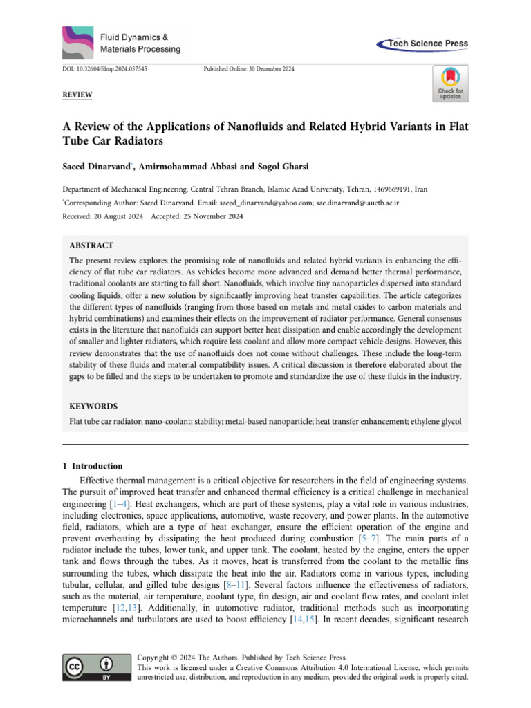 A Review of The Applications of Nanofluids and Rel | PDF | Nanoparticle ...
