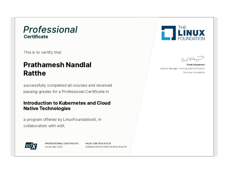 Professional Certificate - Edx Credentials | PDF