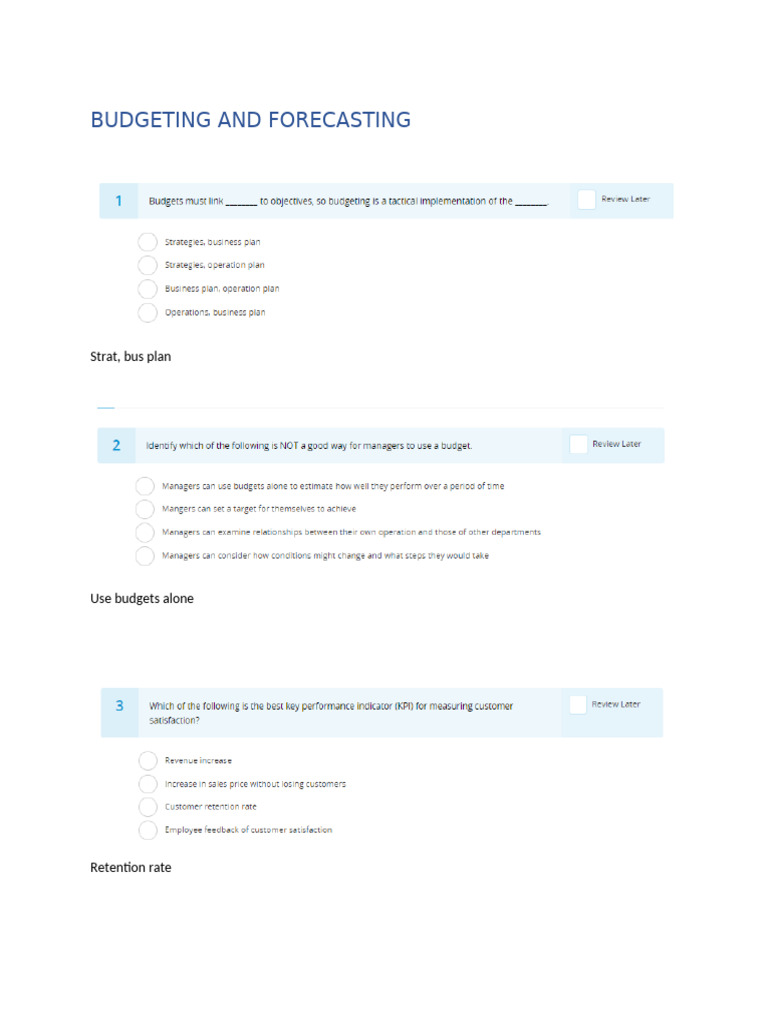Budgeting and Financial Forecasting Guide | PDF | Financial Economics ...