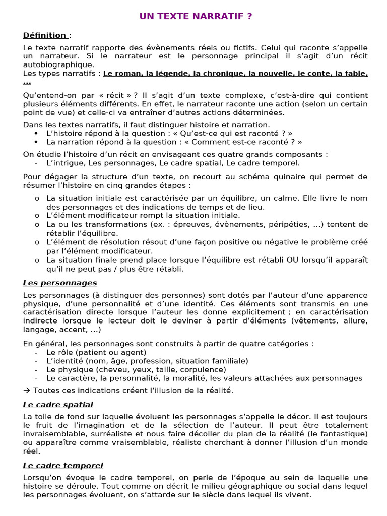 Comprendre le récit narratif | PDF | Récit | Romans