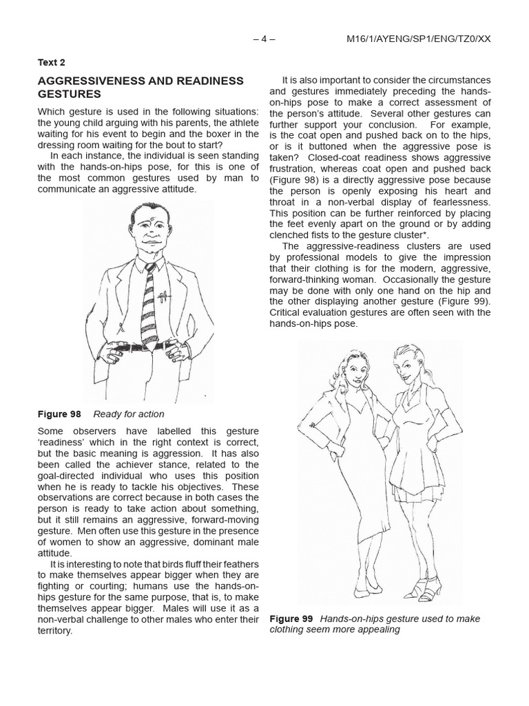 Body Language | PDF | Gesture | Nonverbal Communication