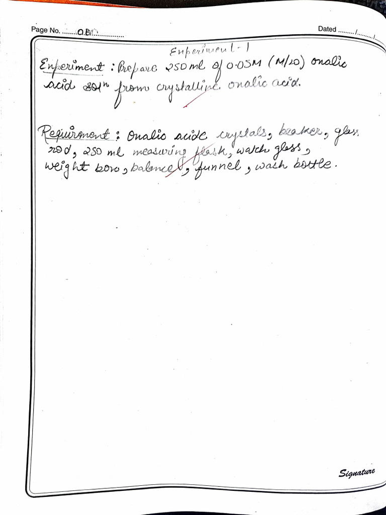 Chemical Experiment Documentation | PDF