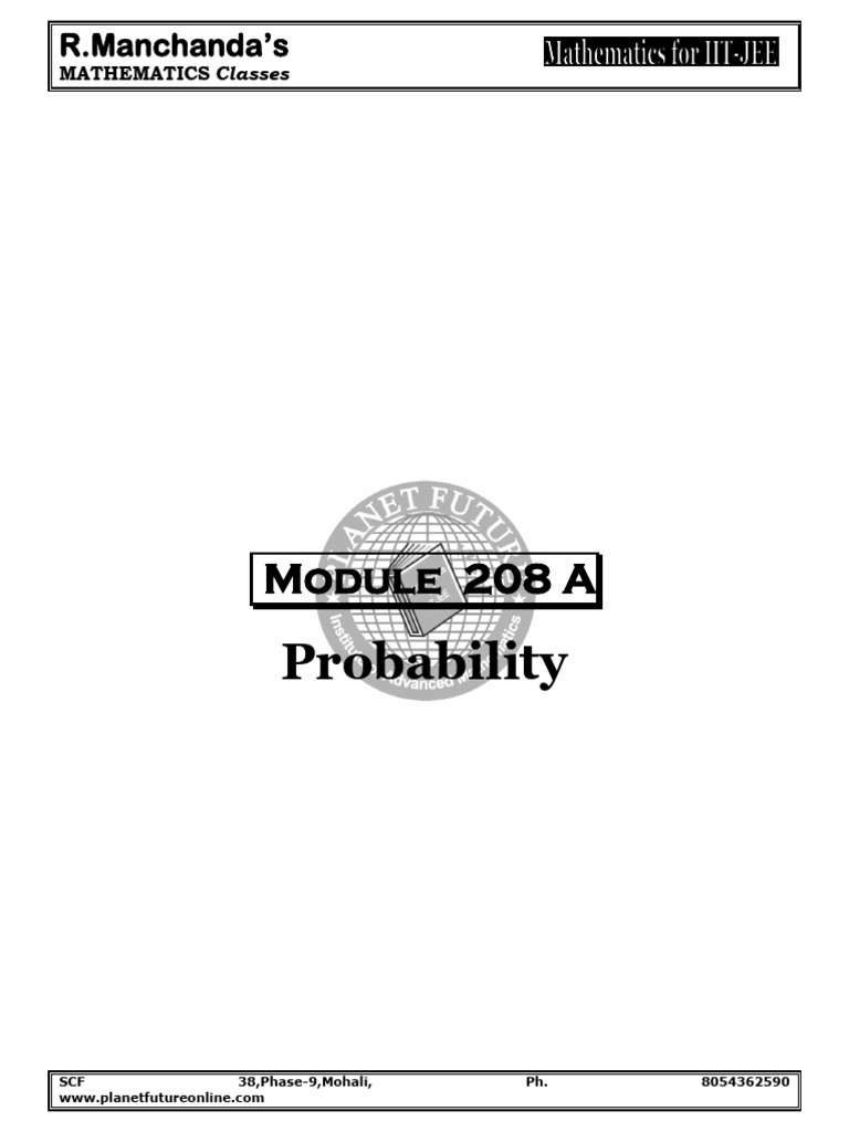 PROBABILITY Adv 2024 Py | PDF | Probability | Odds