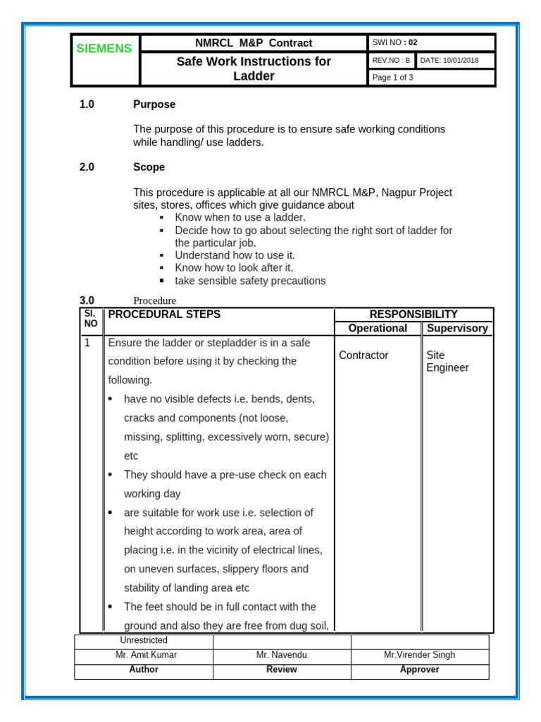 02_SWI - Ladders | PDF | Ladder