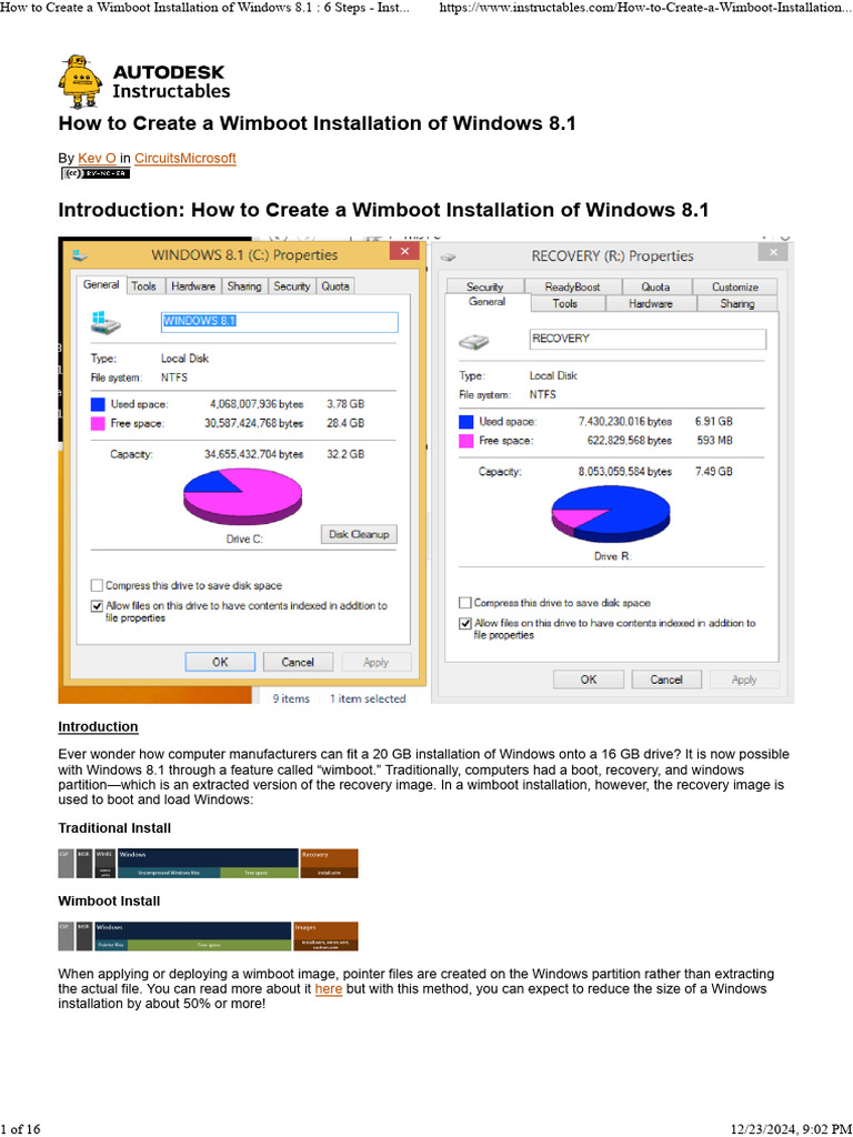 Wimboot Installation Guide for Windows 8.1 | PDF | Windows 8.1 ...