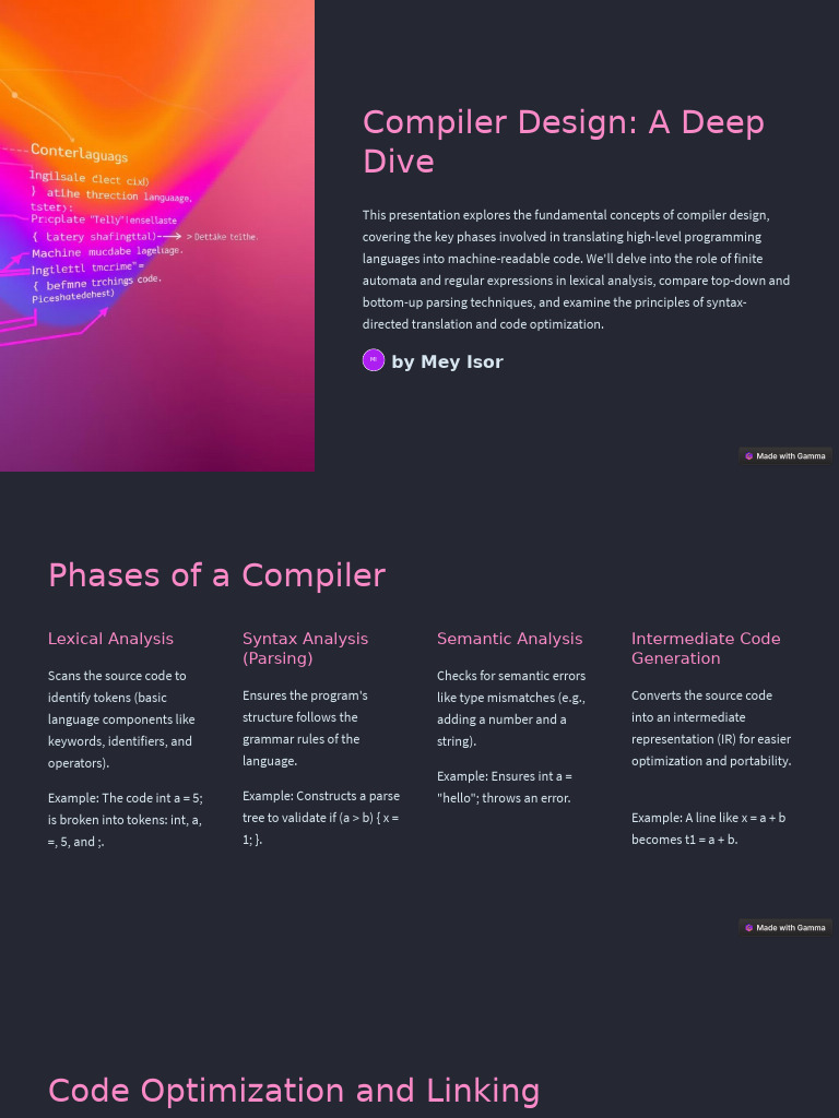 Compiler Design Fundamentals Explained | PDF | Parsing | Compiler