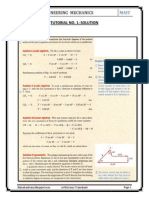 Solutions to the Tutorial (No. 1) of Engineering Mechanics (first semester) !