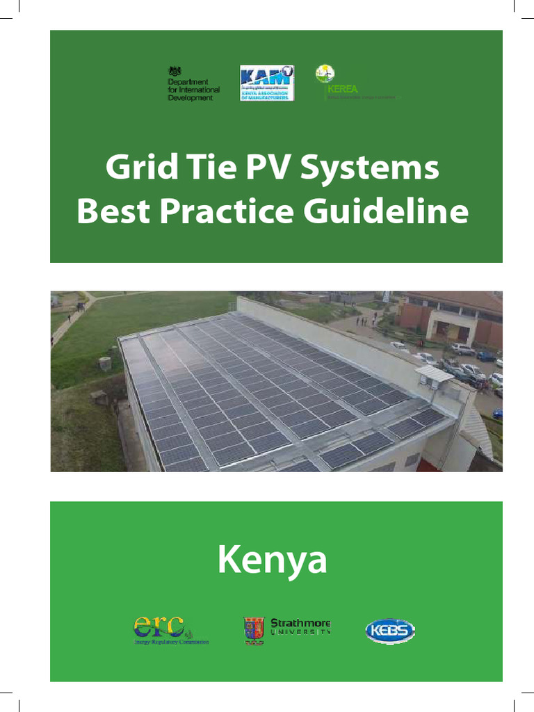 Grid Tie PV Systems Best Practice Guideline (Kenya) | PDF ...