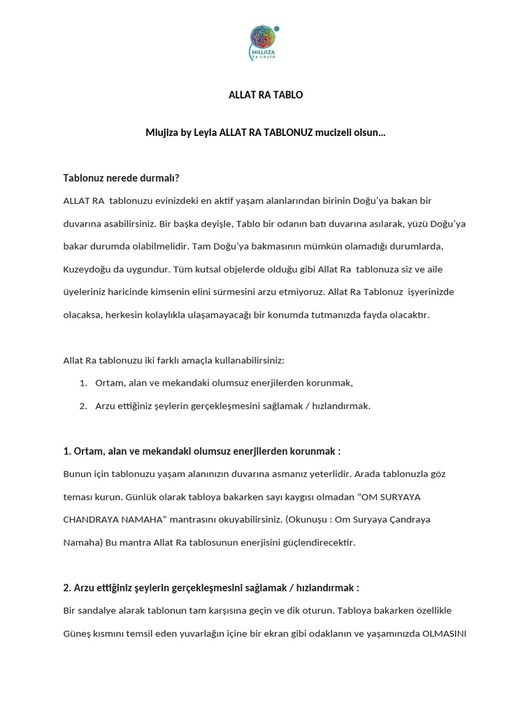 Allat Ra Tablo Mektup | PDF