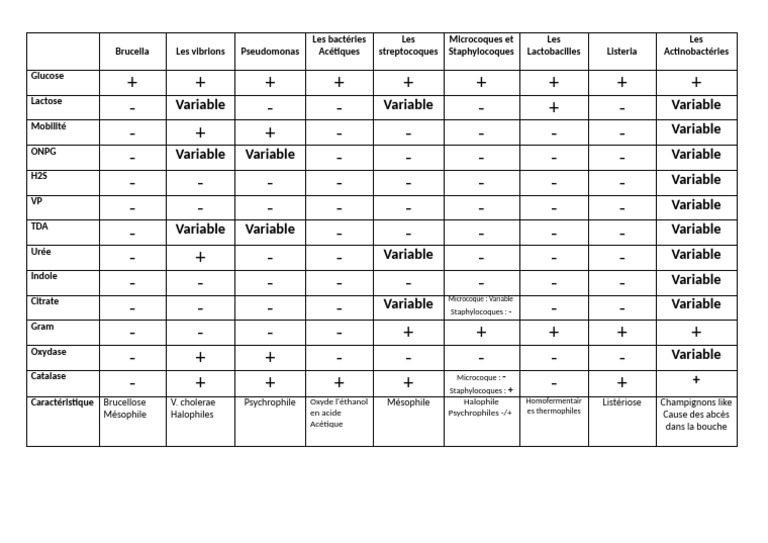 Tableau d'identification des entérobactéries | PDF | Micro-organisme ...