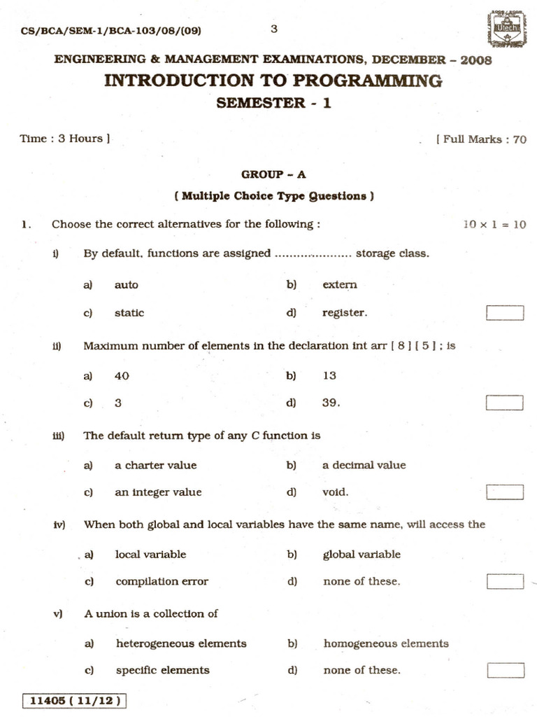 Introduction To Programming-1 | PDF