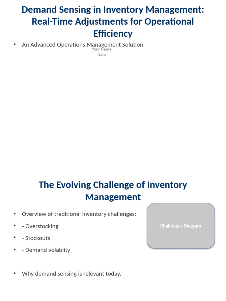 Demand Sensing Inventory Management Presentation With Visuals | PDF ...