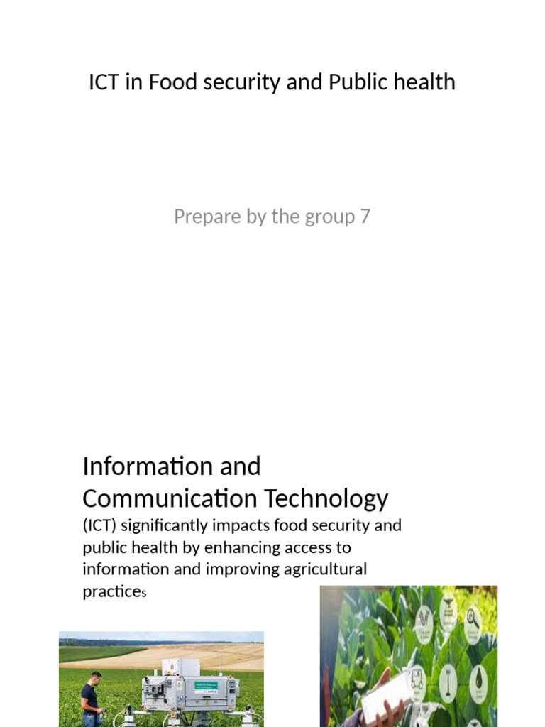 ICT's Role in Food Security & Health | PDF | Geographic Information ...
