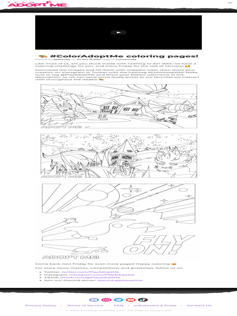 Adopt Me Coloring Challenge 2021 | PDF