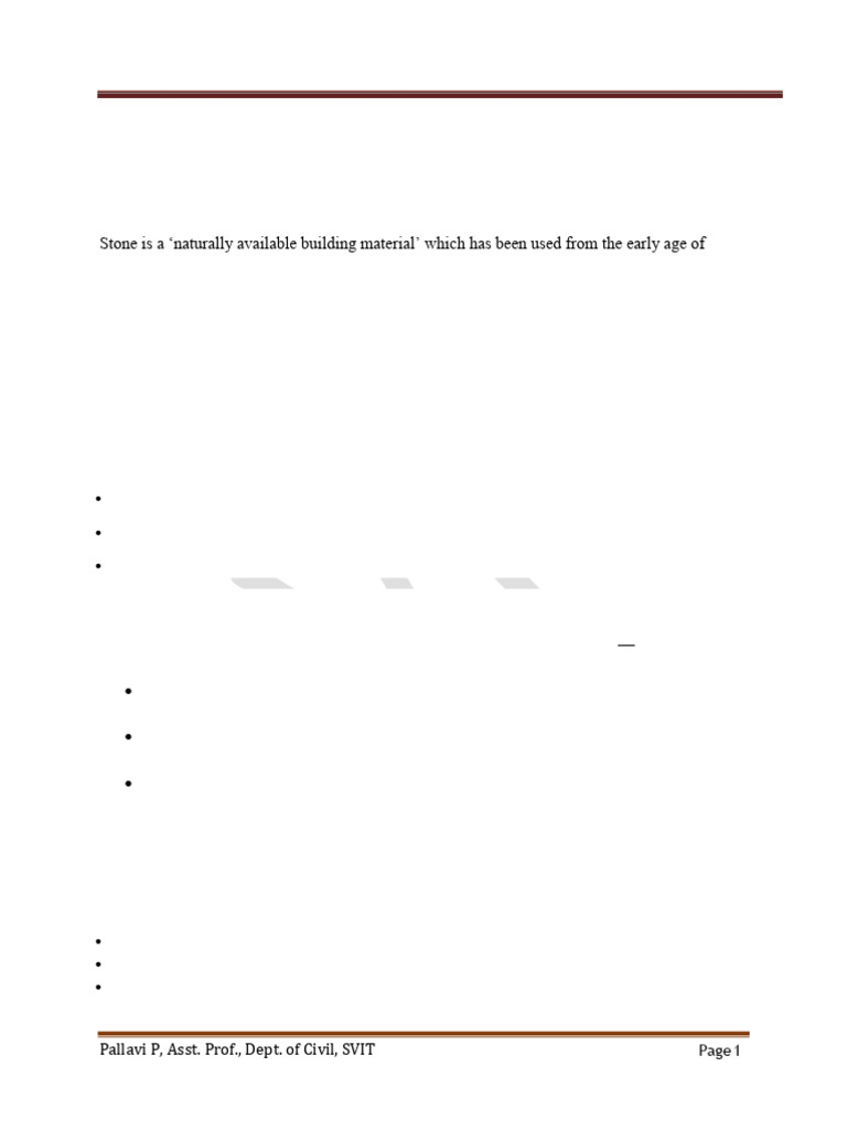 Stone Classification in Construction | PDF | Mortar (Masonry) | Lime ...