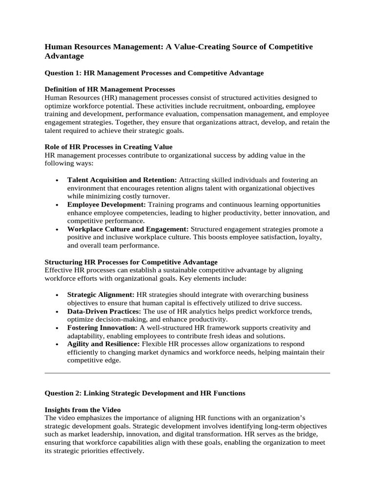 Human ressources pdf human resources employee retention
